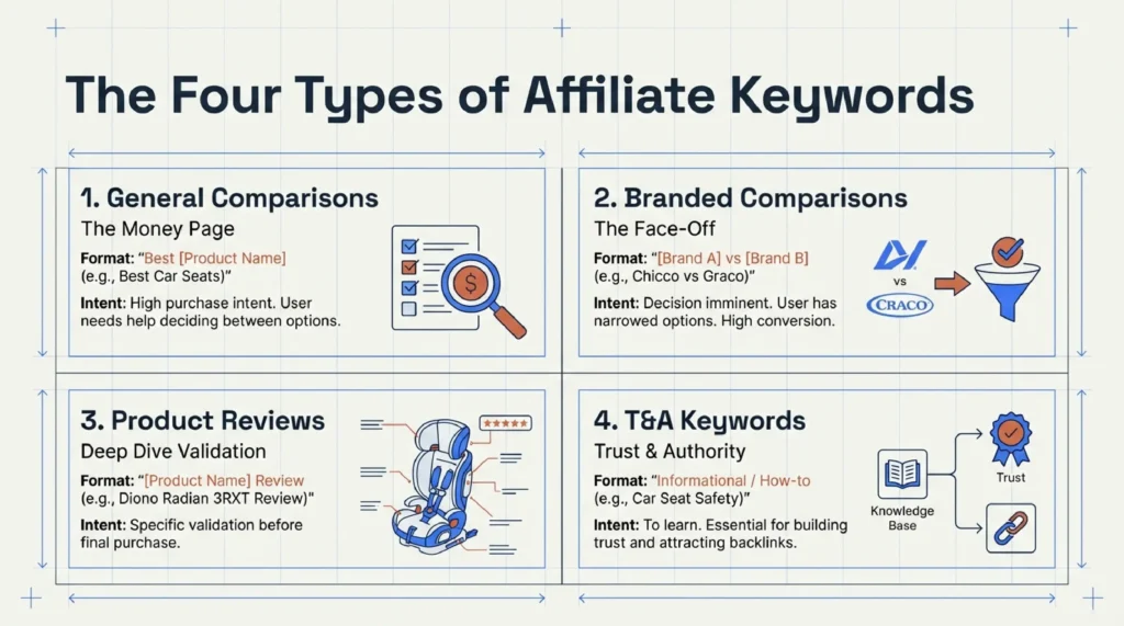 The Four Types of Affiliate Keywords